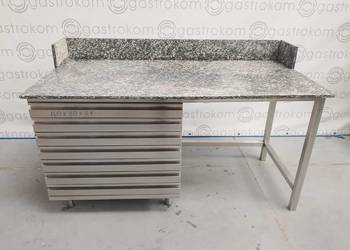 Stół do pizzy z blatem granitowym i szufladami  160x80x85