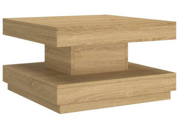 Stolik kawowy jasnobrązowy 60x60x35 cm MDF WM-286096