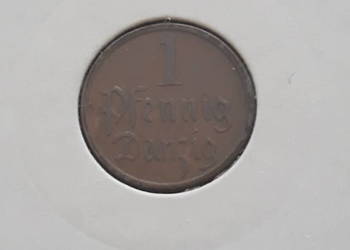 1 Fenig Wolne Miasto Gdańsk 1937 r. Piękne - M