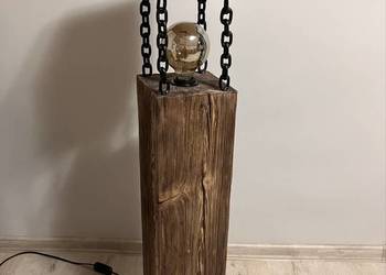 Lampa z drewna loft