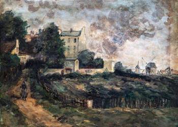 Stary obraz olejny Francja 19wiek