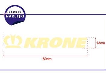 Naklejki Krone 80x13cm Beżowy kosiarka zgrabiarka maszyny nalepka
