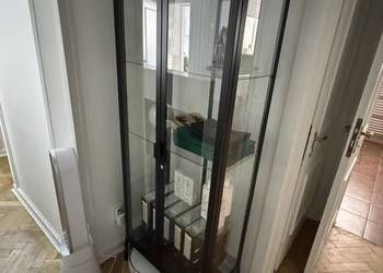 Witryna Ikea Milsbo zamykana na klucz z oświetleniem