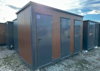 KONTENER PAWILON SANITARNY WC WYPOSAŻONY POTRÓJNY 3 KABINY