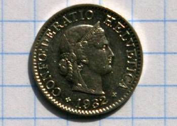 5 RAPPÓW ( 5 CENTYMÓW ) 1932 ROK - SZWAJCARIA