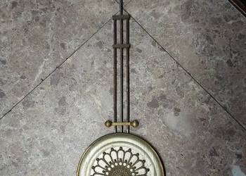 696 Wahadło rusztowe starego zegara 11,5cm dł 40,5cm