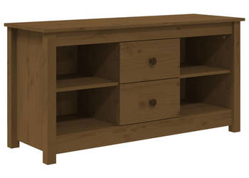 Szafka pod TV miodowy brąz 103x365x52 cm drewno sosnowe WM-814572