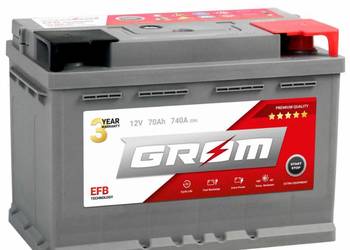 Akumulator GROM EFB START&STOP 70Ah 740A Prawy Plus DTR