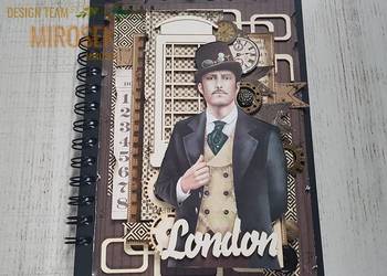 Notes męski Londyn podróże ręcznie robiony dla mężczyzny