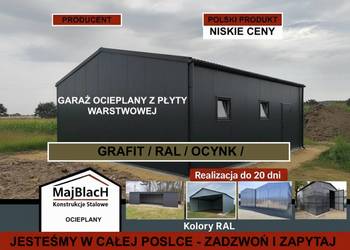 Praktyczny Grafit Garaż Blaszany |Wiata|Hala | Blaszak – Maj-BlacH