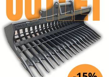 Łyżka skarpowa ażurowa, grabie 120cm 2,6-3,5t — S40 — OUTLET