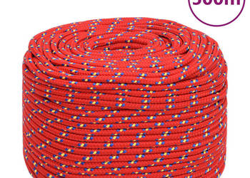 vidaXL Linka żeglarska, czerwona, 10 mm, 500 m, polipropylen(SKU:152404)