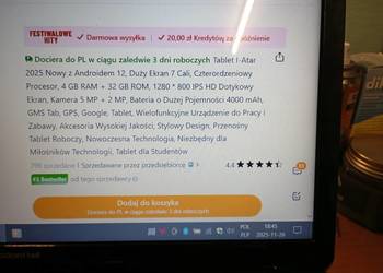 nowy tablet 7" do pracy,gierek 160 zł