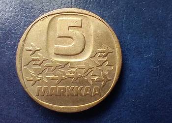 Stare monety 5 lmarek 1989 Finlandia