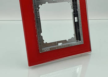 Ramka pojedyncza szklana Magic Timex-elektro kolor czerwony z chromem