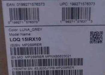 Laptop Lenovo LOQ 15IRX10 15,6" i5-13450HX 16/512GB RTX5050 W11 NOWY!