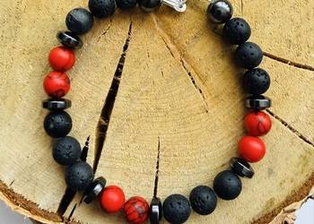 Bransoletka męska z kamieni naturalnych