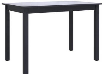 Stół czarny 114 x 71 x 75 cm lite drewno kauczukowca WM-247364