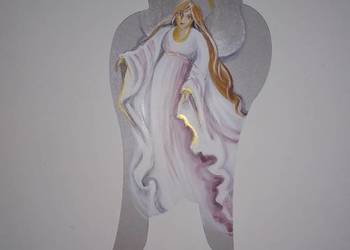 Anioł stróż ręcznie malowany