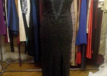 Sprzedam czarną cekinową sukienkę rozmiar 38-40