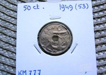 Hiszpania 50 Centimos 1949r - ( w gwiazdce 53 ) - Ładna