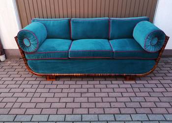 Sofa Kanapa ART-DECO Tulipan Politura Unikat Stara Antyk Po Renowacji .