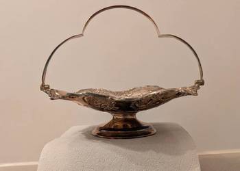 Kosz na owoce Mappin & Webb z XIX wieku, srebrzony, wiktoriański