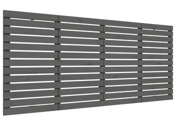 Wezgłowie łóżka szare 166x3x915 cm lite drewno sosnowe WM-824700
