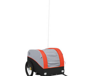 Przyczepka rowerowa czarno-pomarańczowa 30 kg żelazo WM-94117
