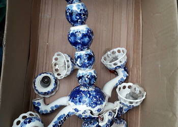 Żyrandol ceramiczny vintage rustico sygnowany za 1/2 ceny