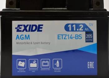Akumulator motocyklowy 12V 11,2Ah EXIDE ETZ14-BS YTZ14-BS