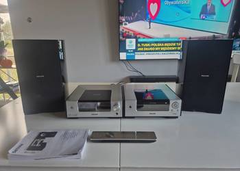 Wieża Philips Heritage Audio MCD908 z DVD HDMI wzmacniacz lampowy komplet