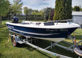 Łodź Motorowa Mercury 50 ELHPT, SPORT YACHT model style 470, przyczepa Cyme