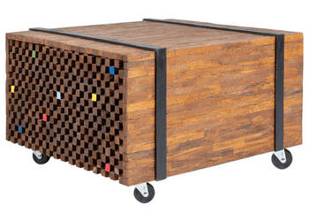 Stolik boczny z drewna tekowego 60 x 60 x 38 cm WM-244515
