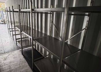 Regały gastronomiczne nierdzewne - 650 cm, regulacja półek