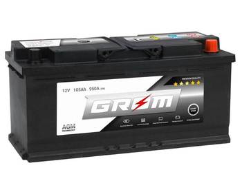Akumulator 105Ah 950A  GROM AGM START&STOP Prawy Plus
