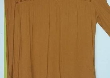 L(44) Musztardowa tunika na karczku Promod