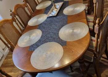 Stół Dębowy rozkładany +Krzesła