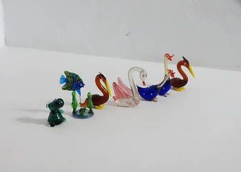 Kolekcja szklanych figurek rękodzieło