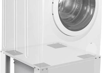 Podstawa do pralki RELLES stalowa z szufladą biała 60 x 54 cm