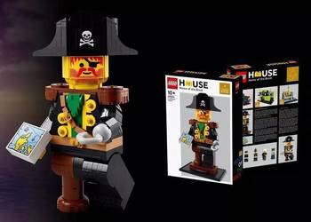 LEGO 40504 Home of the Brick Hołd dla minifigurek PIRAT Kapitan Rudobr