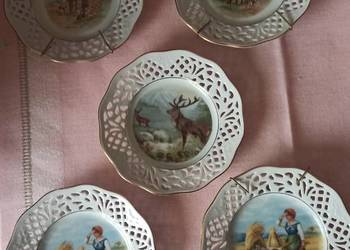 Talerzyk.Schumann Arzberg. Jeleń, konie- scenki