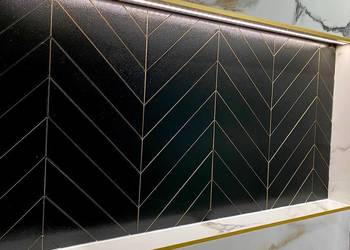 JODEŁKA FRANCUSKA CHEVRON czarny gres 32x6