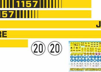 Naklejki John Deere 1157 i inne modele super mocne zamienniki