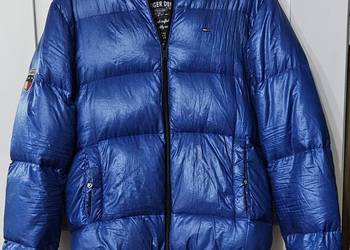 Tommy Hilfiger M/L kurtka puchowa niebieska piekna 100% org Usa