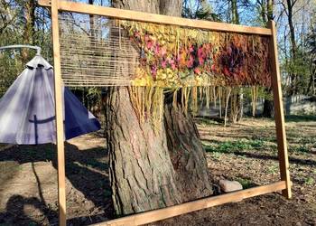 warsztat do tworzenia gobelinów uznanej artystki