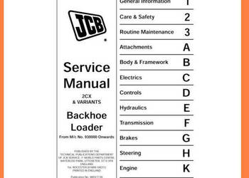 JCB 2cx instrukcja obsługi, instrukcja napraw wysyłka !