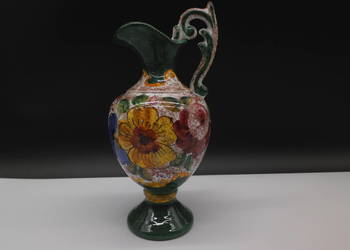 Włoski Dzbanek / Wazon Vintage – Ręcznie Malowana Majolika