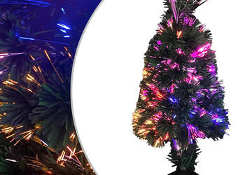 vidaXL Sztuczna, wąska choinka ze stojakiem i LED, 64 cm(SKU:328442)