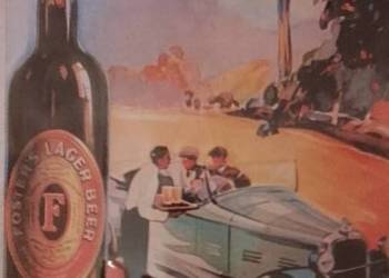 Reklama blaszana piwo wypukła